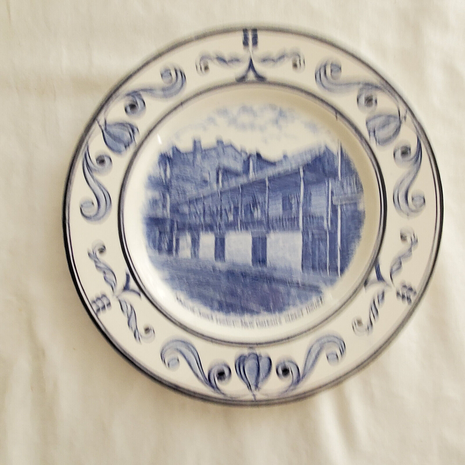 New Orleans Crown Ducal Plate - Madame John\'s Legacy - Oldest House - Exc. Cond.