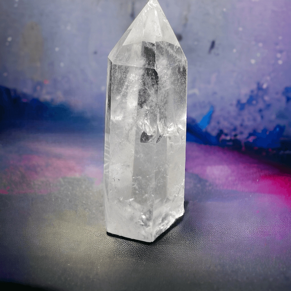 Clear Quartz Crystal Obelisk Meditation Tower (#1)