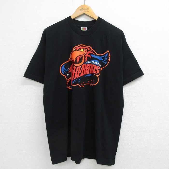 Xl/Used Short Sleeve Vintage T-Shirt Men\'S 00S Albany Firebird Cotton Crew Neck