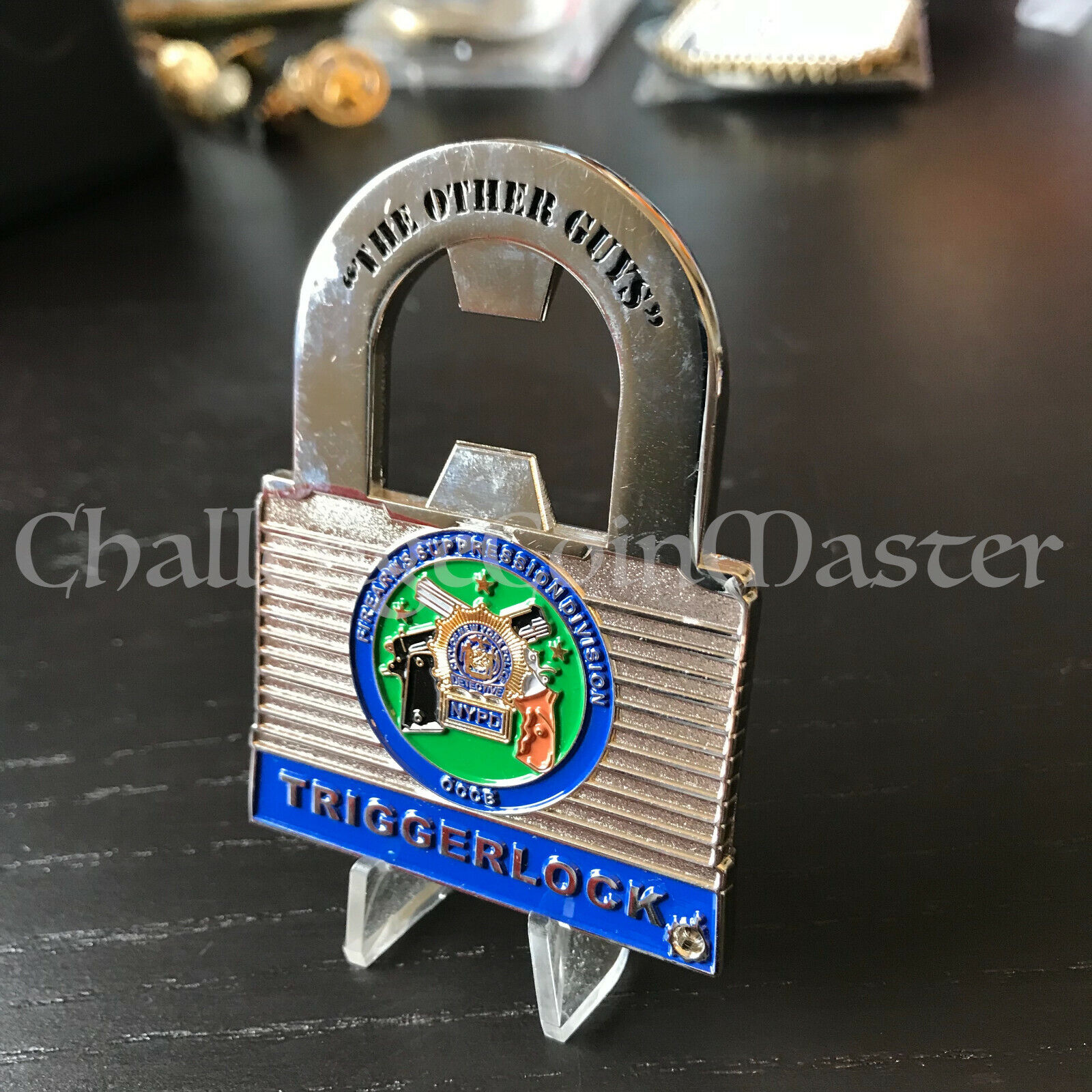 C56 NYPD TRIGGERLOCK FIREARMS SUPPRESSION DIVISION POLICE CHALLENGE COIN. 