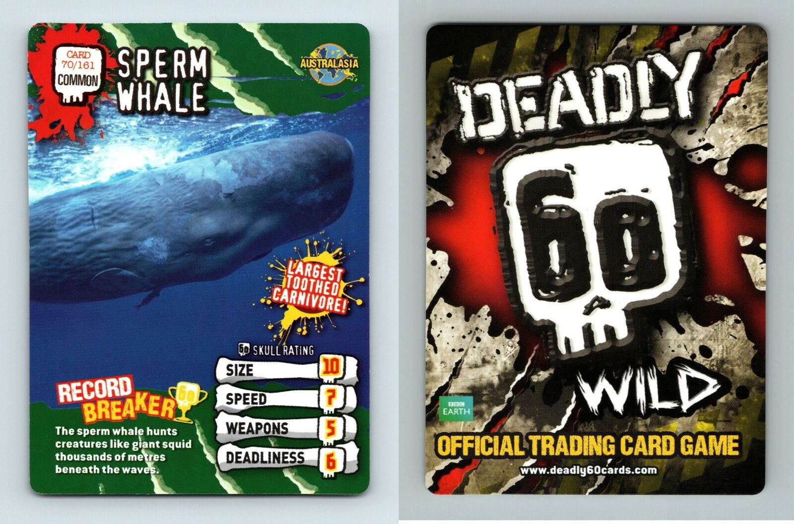 Sperm Whale #70/161 Deadly 60 Wild 2008 Common TCG Card
