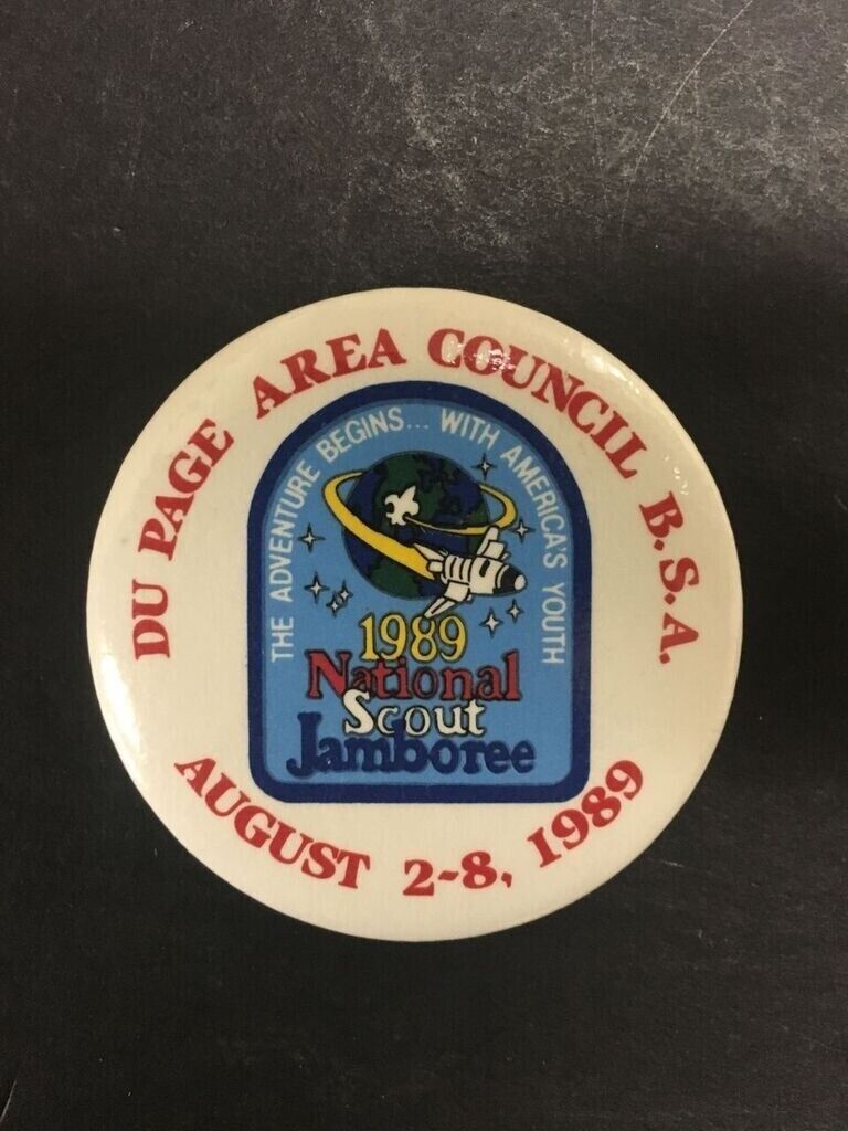 1989 National Jamboree Du Page Area Council Pin Back Button, 2\