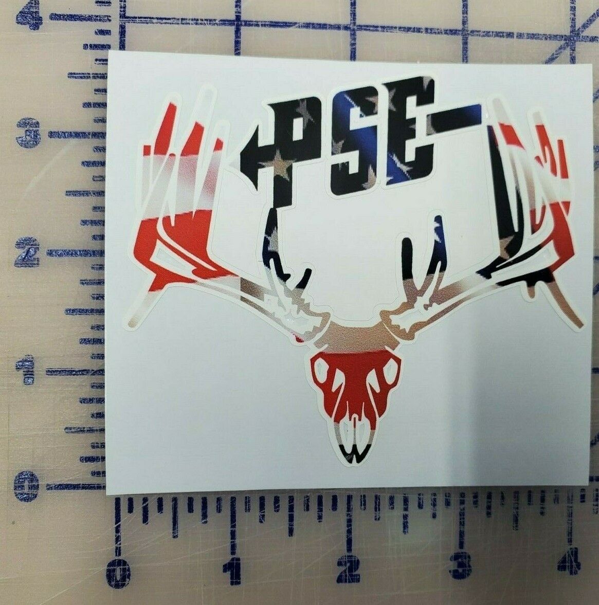 Deer Hunting Archery American Flag Buck Bow hunting decal sticker outdoor