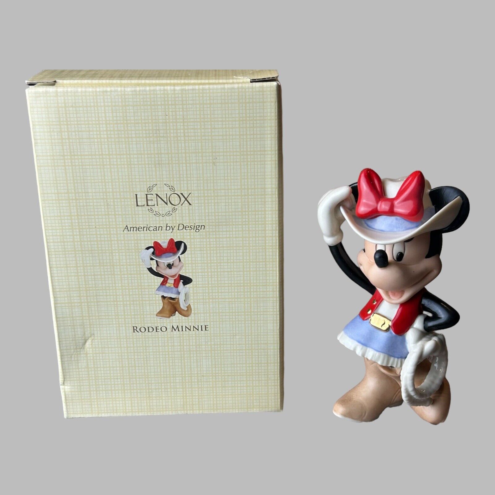 Lenox Disney Rodeo Minnie Mouse Figurine Western Cowgirl 4.25\