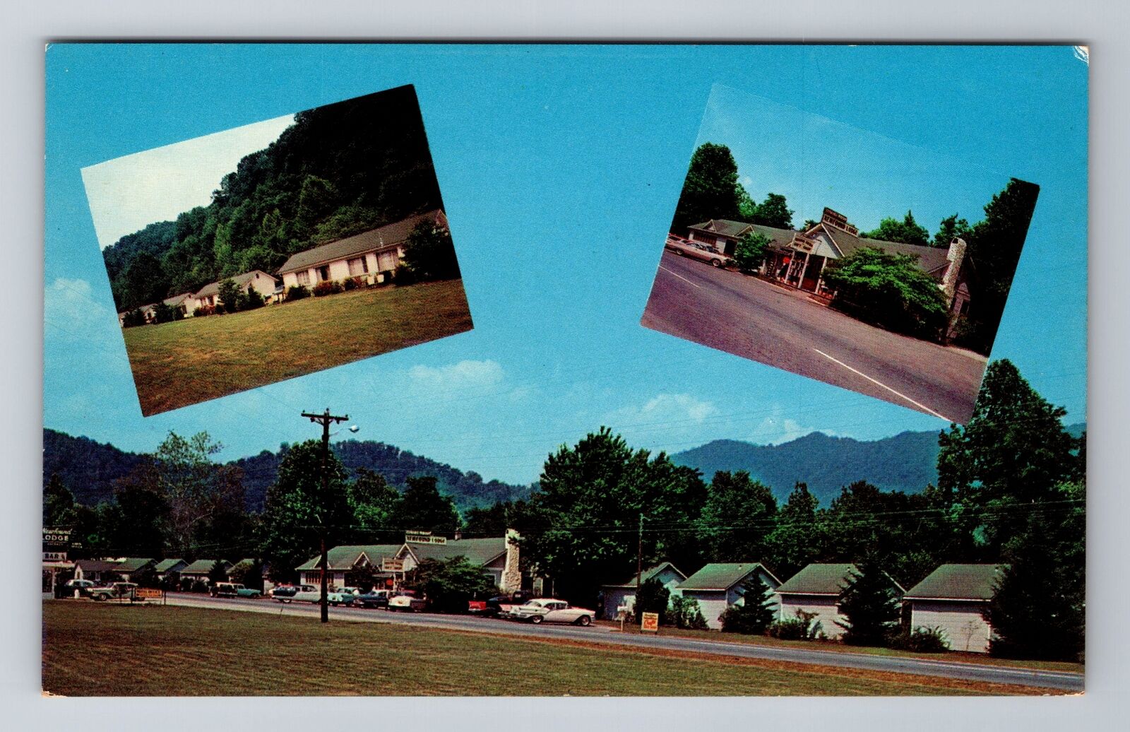 Cherokee NC-North Carolina, Newfound Lodge Advertising, Vintage Postcard