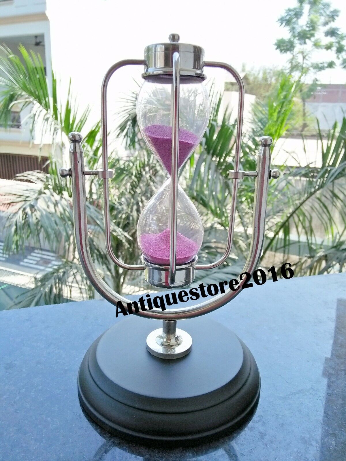 Desktop brass sand timer kitchen watch nautical table top collectible decor gift