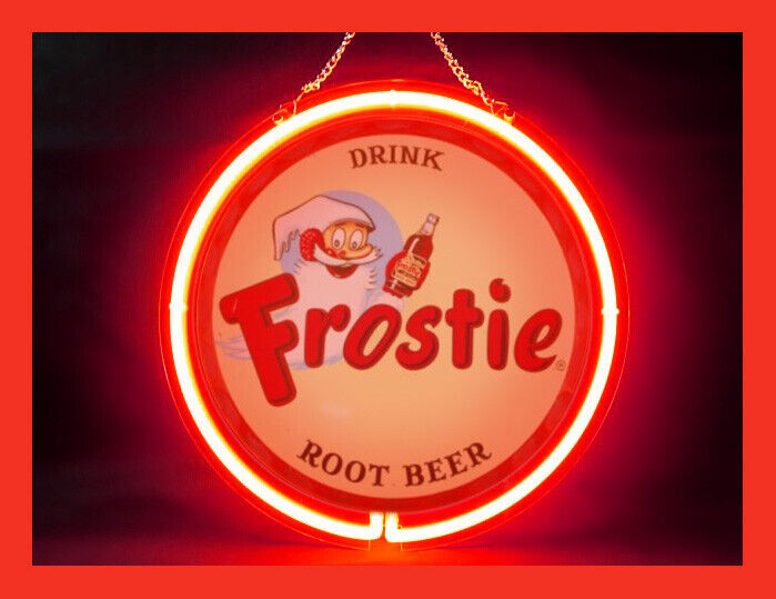Frostie Root Beer Hub Bar Display Advertising Neon Sign