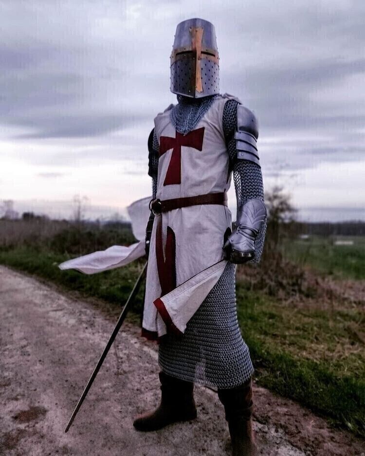 Medieval Templar Knight Full Body Set Armour Cosplay Halloween Suit Armor LARP.