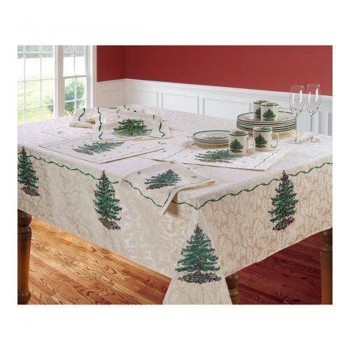 Spode CHRISTMAS TREE 60 x 120 Table Cloth NIP