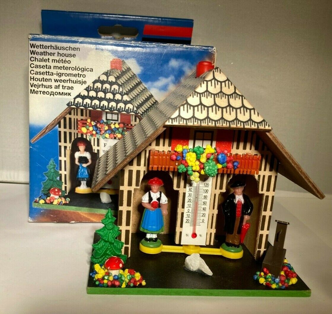 Black Forest German Weather House Germany Weatherhouse In original box