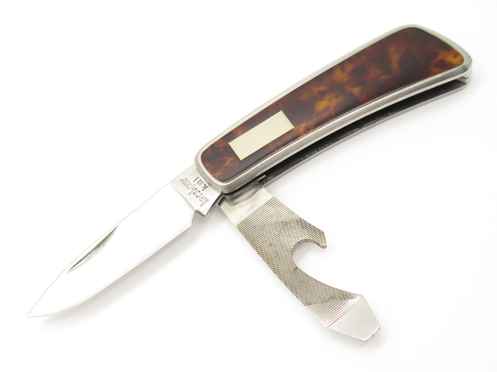 Vtg Kershaw Kai 5800 Seki Japan Gentleman Lacquer Bottle Folding Pocket Knife