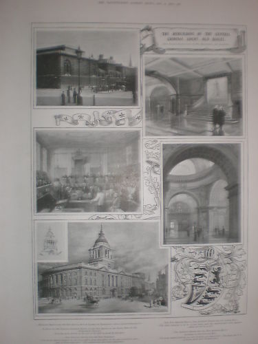Photo article rebuilding the Old Bailey London 1902