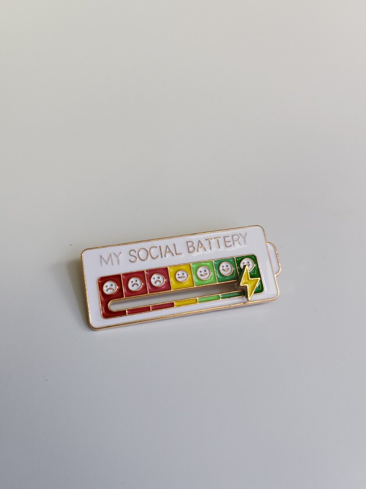 My Social Battery Lapel Pin Movable *