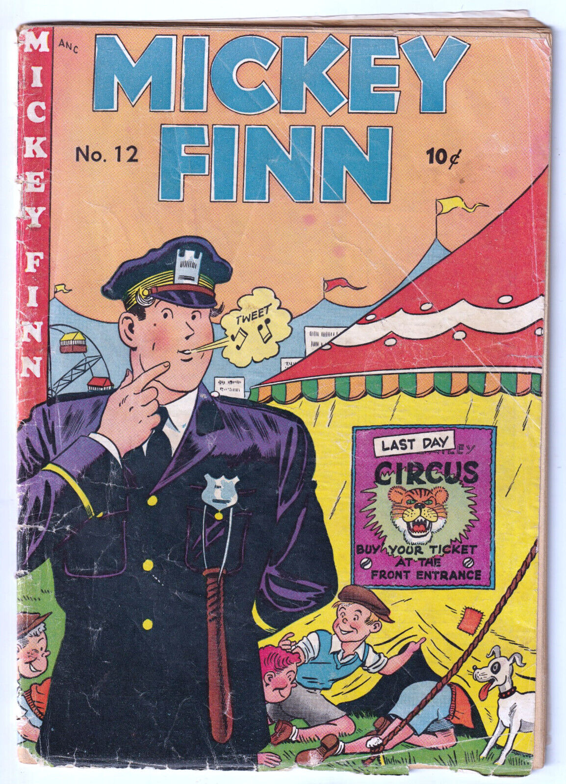 MICKEY FINN 12 (1948) Circus Tent Cover; GOOD+ 2.5