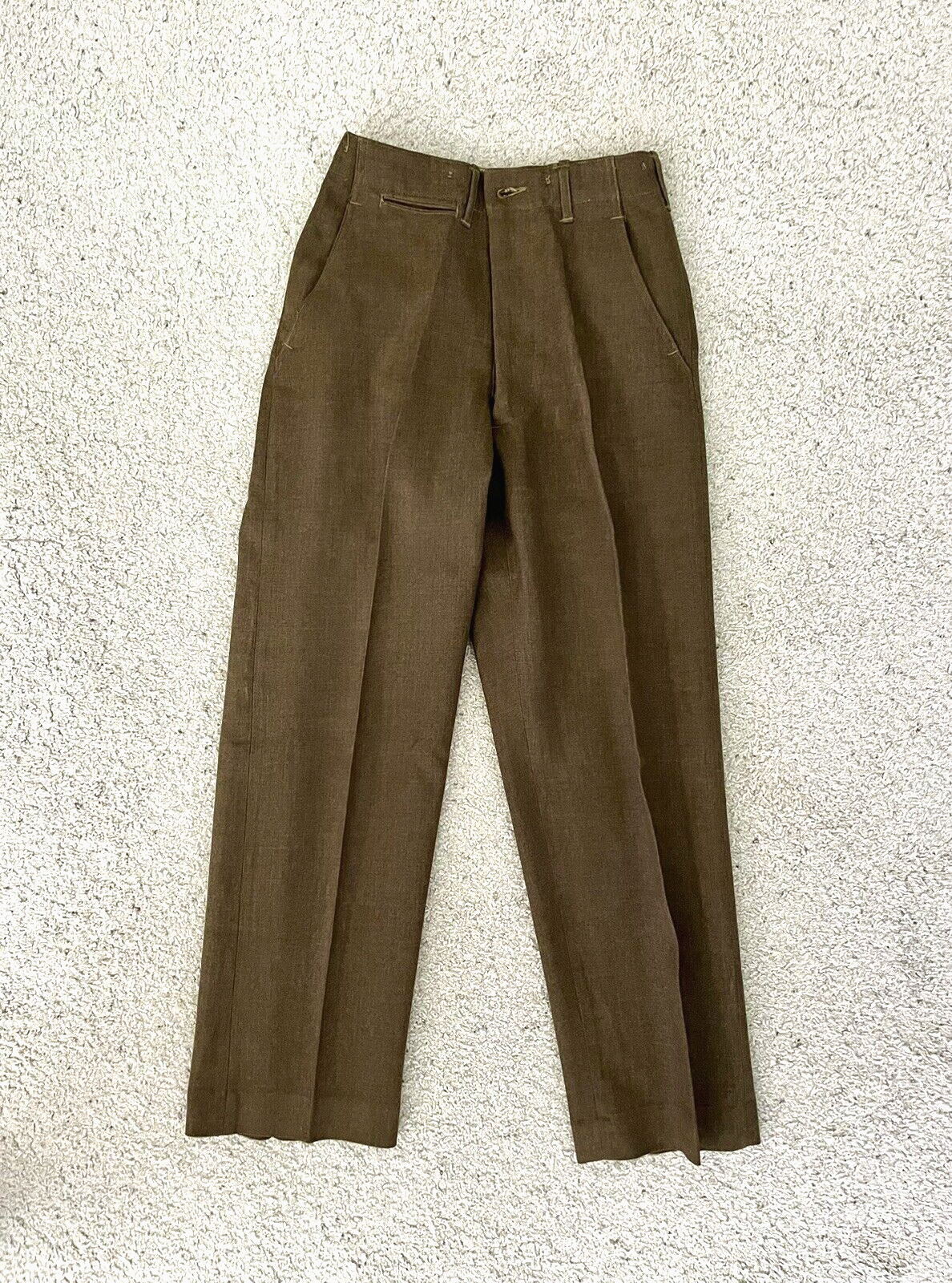 WW2 US Army Button Fly Wool Pants/Trousers 28 x 31 Beautiful Condition