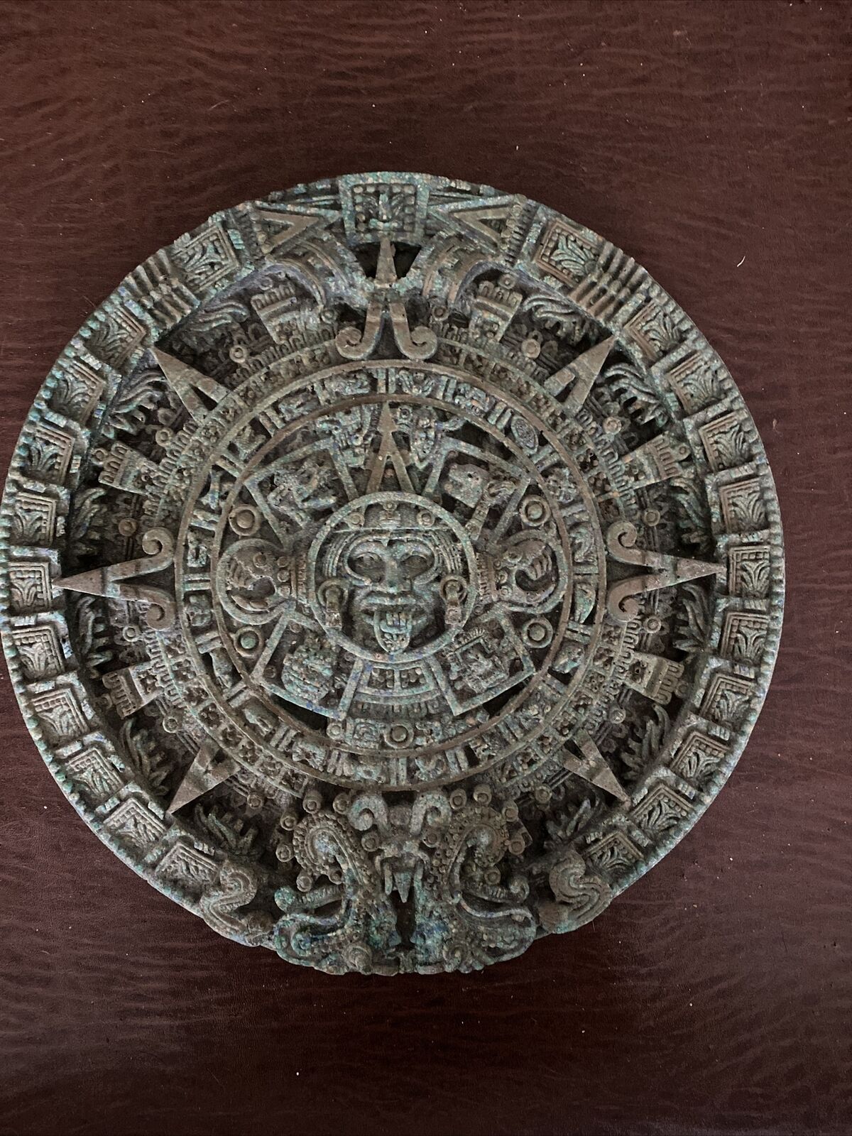 Vintage Estate El Arte Azteca Mayan Aztec Mexican Resin Wall Plaque 1960 - 1970s