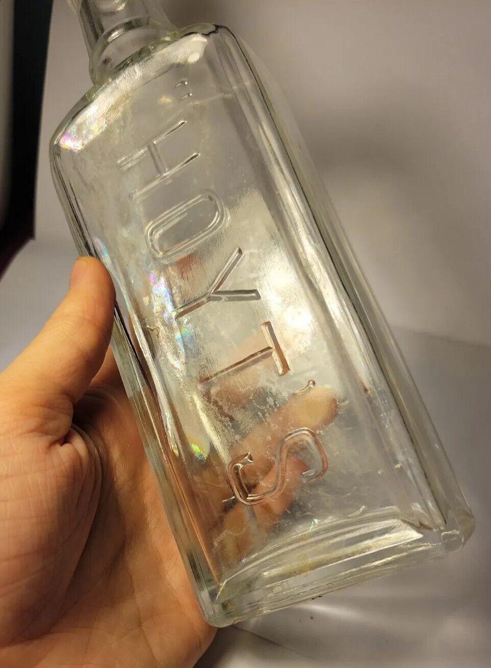 Antique Large Glass Hoyts Bottle