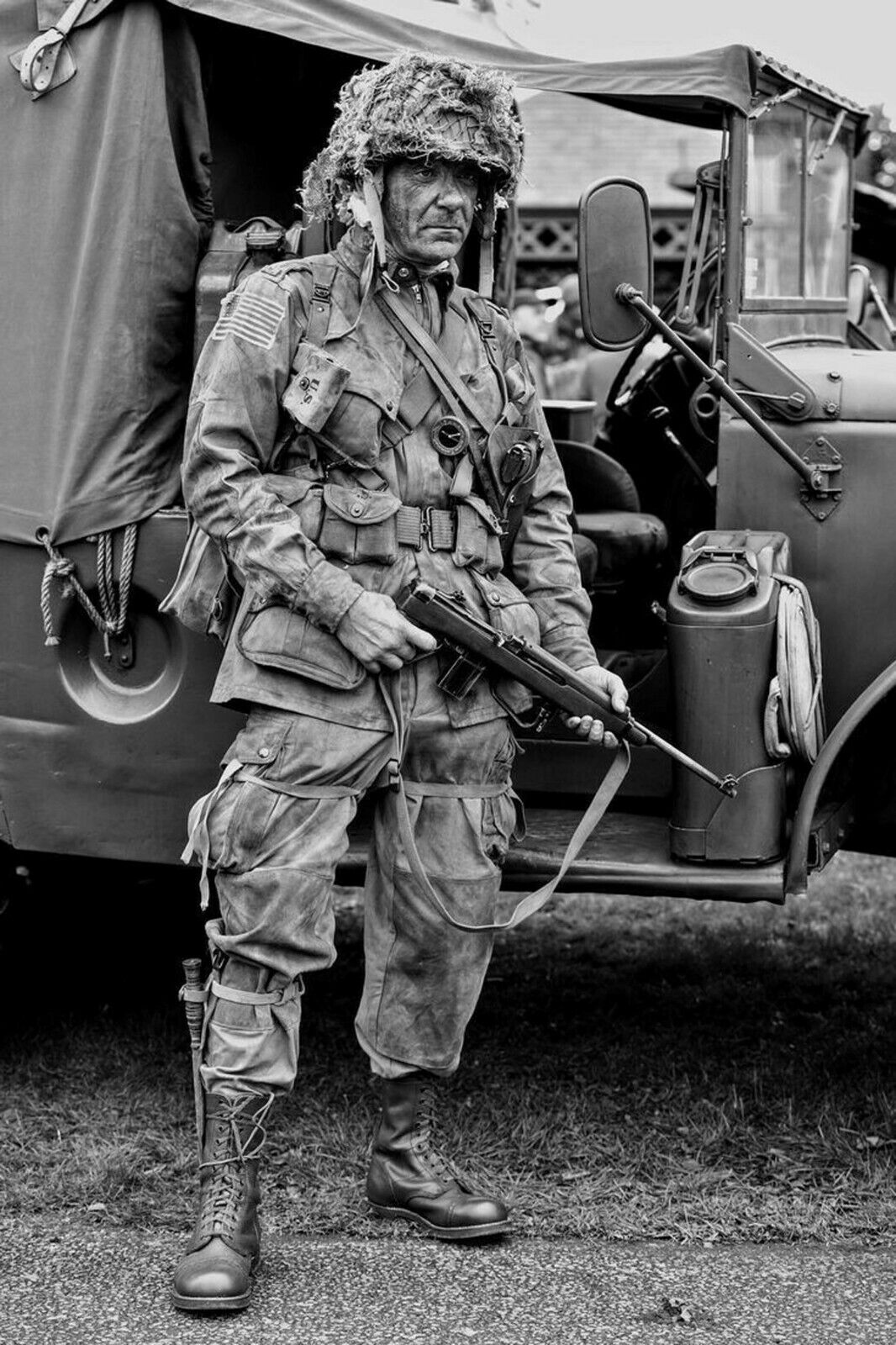 American paratrooper during the Second World war WW2 Photo Glossy 4*6 in D001