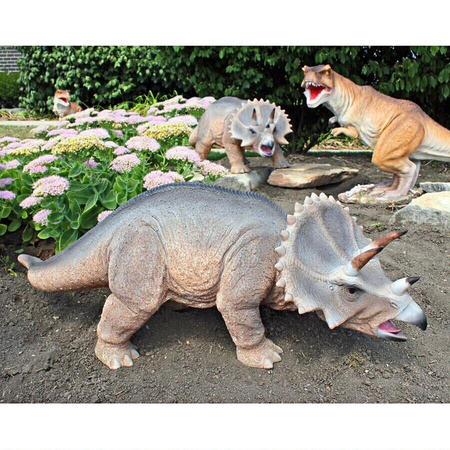 Triceratops Dinosaur Three-Horned Face Herbivore Garden Prehistoric Cretaceous
