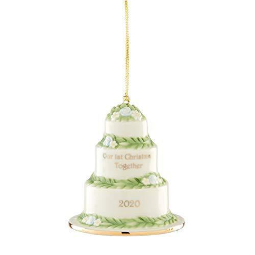 Lenox 2020 Our First Christmas Together Cake Ornament, 0.40 LB, Multi