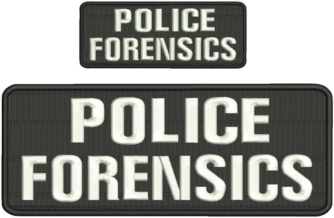 Police Forensics embroidery patch 4x10 and 2x5 hook