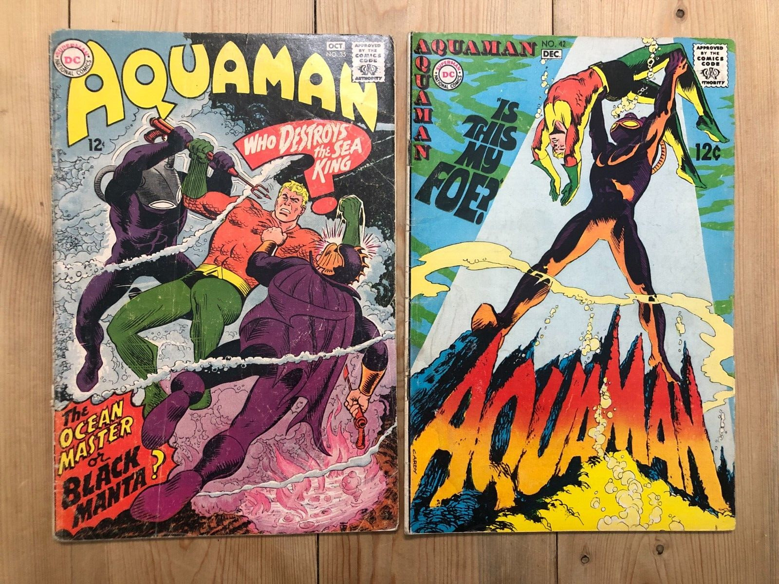 DC Aquaman #35 and #42 (Good) 1st and 2nd Appearance Black Manta