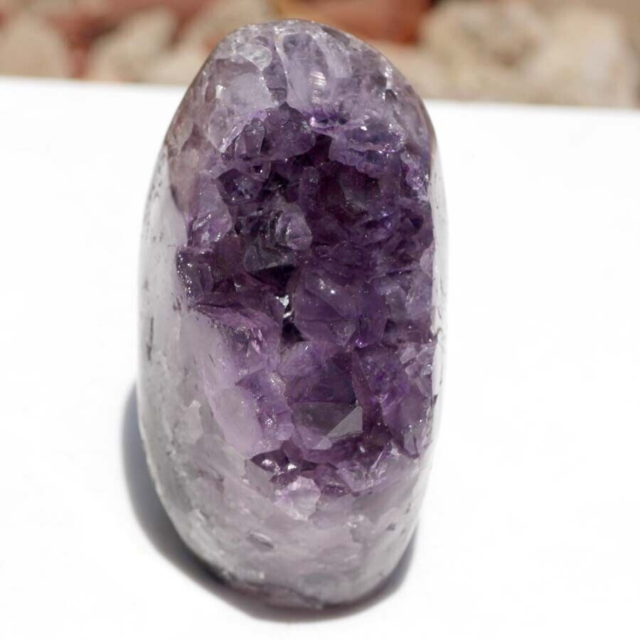 Natural Rough Gemstone-Uruguay Amethyst Crystal Geode Raw 542gms JW