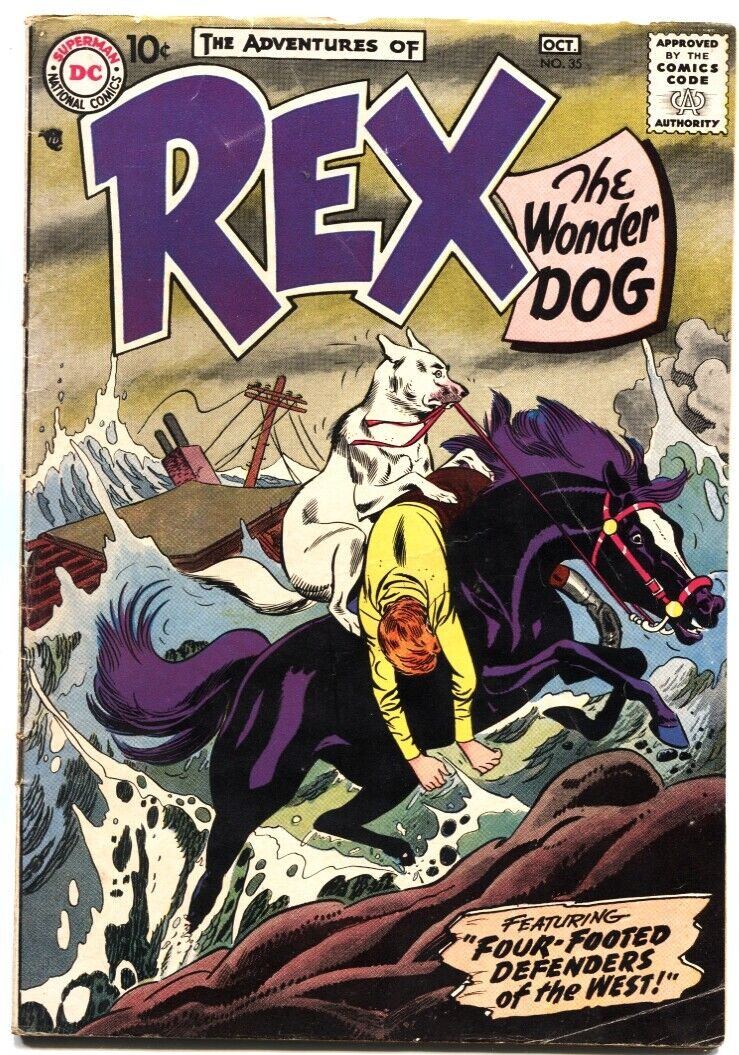 ADVENTURES OF REX THE WONDER DOG #35-1957-GIL KANE-INFANTINO-DETECTIVE CHIMP