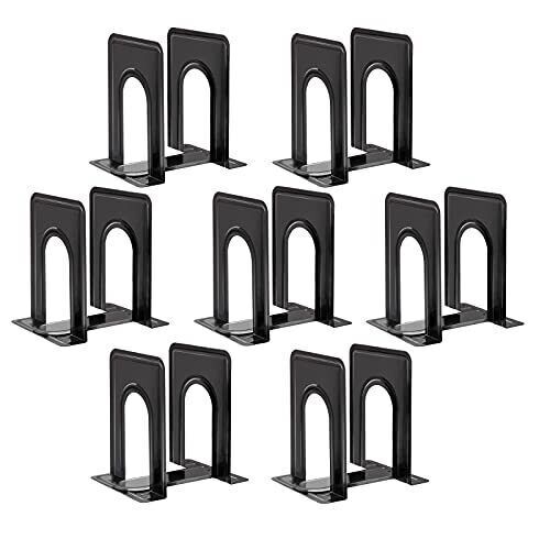 Jekkis Metal Bookends, 10 Pairs/20 pcs Heavy Duty Book Ends, 6.6 x 5.7 x 4.9  