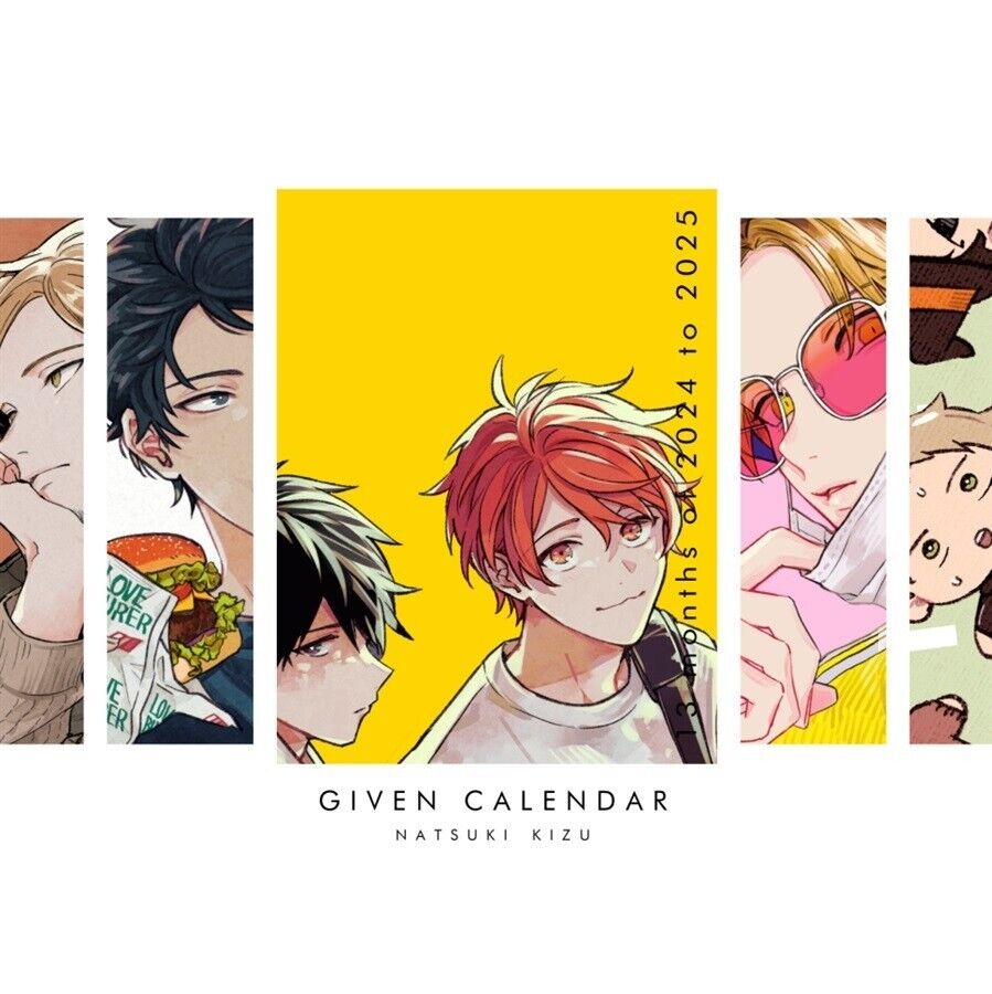 KIZU NATSUKI ‘Given’ 2024 Calendar / Japanese Yaoi BL Manga Comics Illustrations
