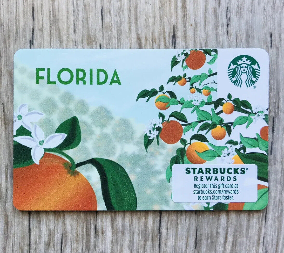 2022 NEW FLORIDA Starbucks City Gift Card #6205
