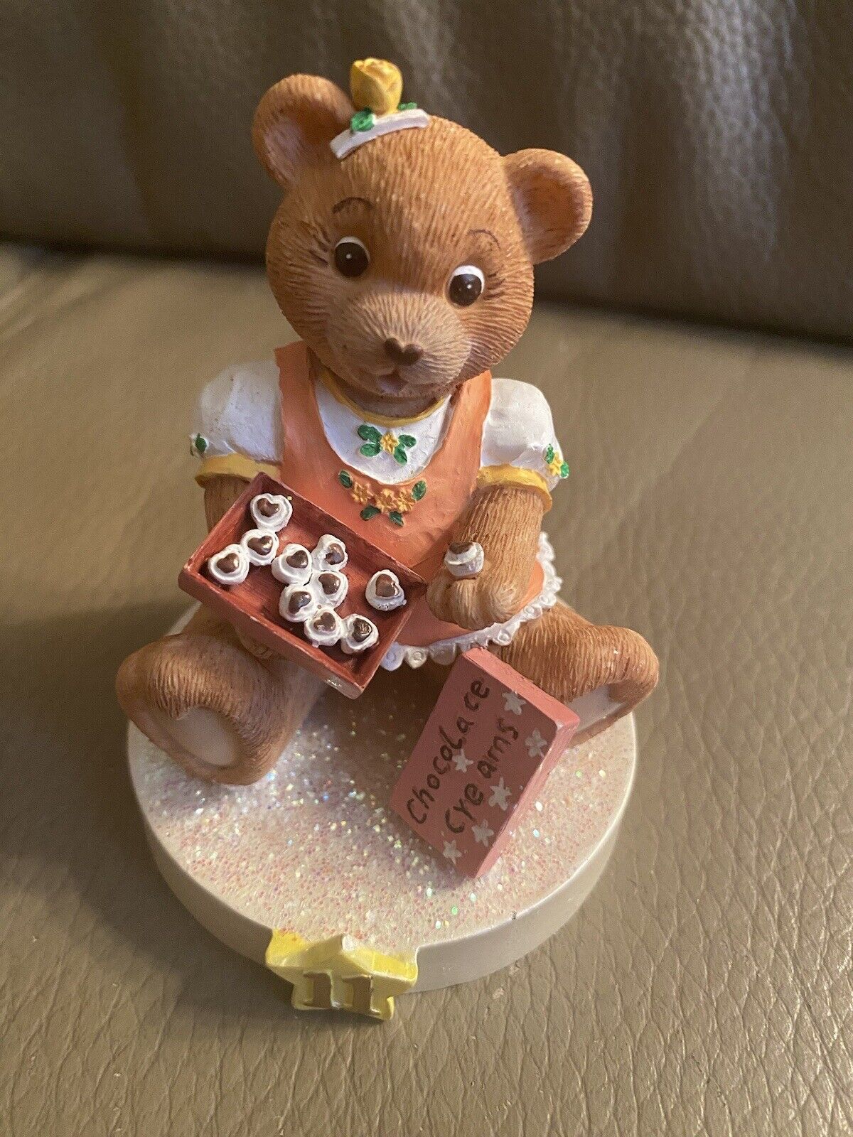 Vintage Theadorables Resin Teddy Bear, Treats Cupcakes Celebration