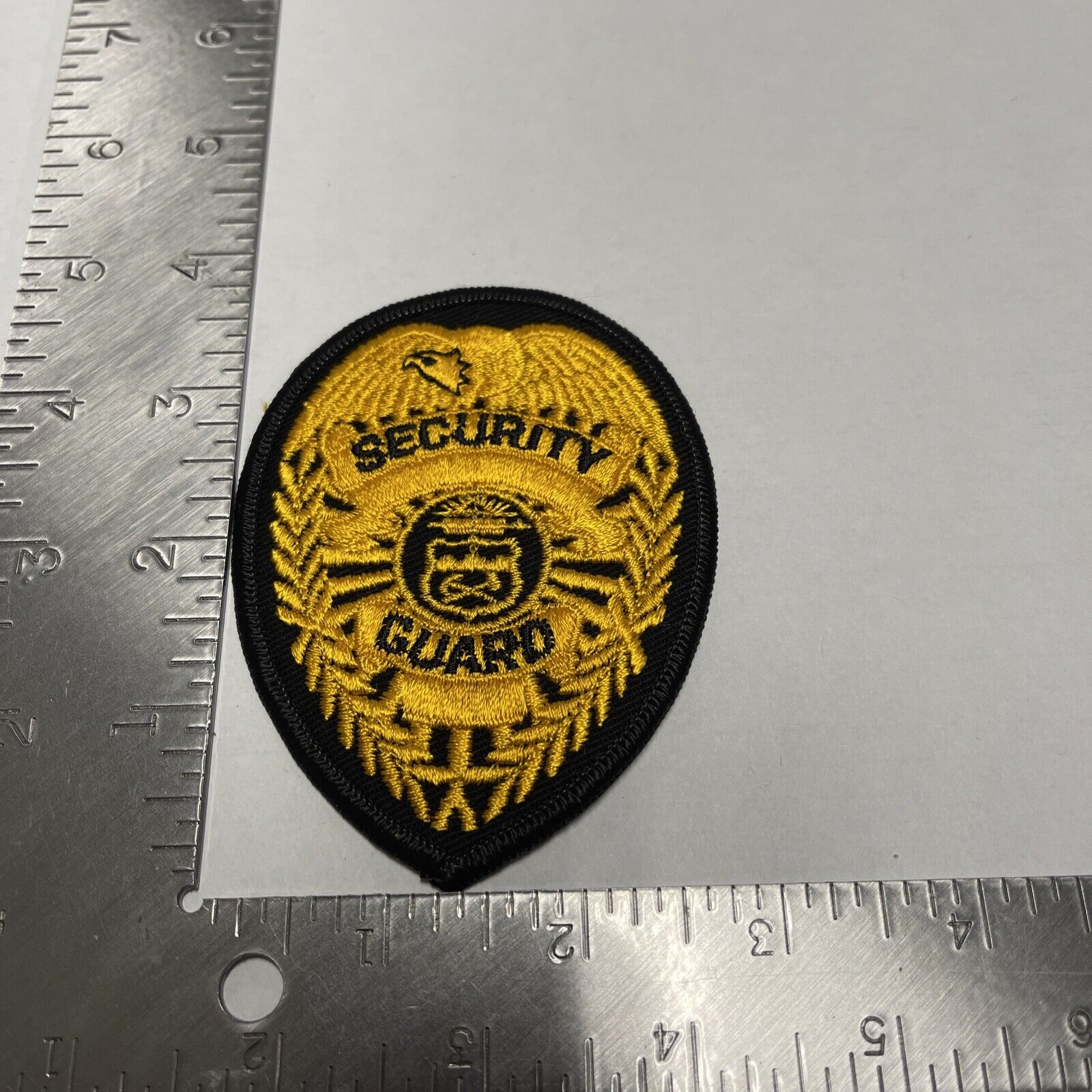 Security Guard Patch  Gold  / Black  Shield Emblem