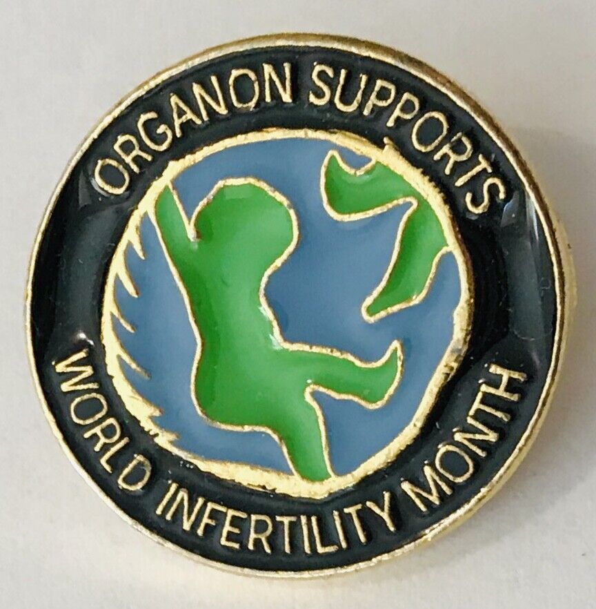 Organon Supports World Infertility Month Charity Pin Badge Rare Vintage (A5)