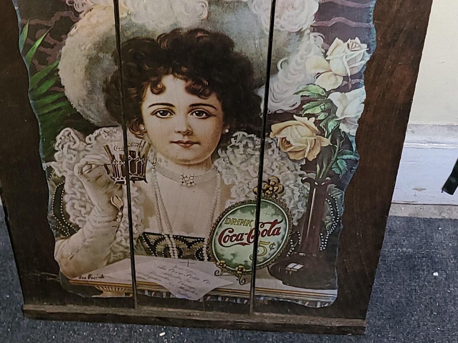 Vintage Coca Cola Coke Wooden Plank Sign Raisinrak 1974