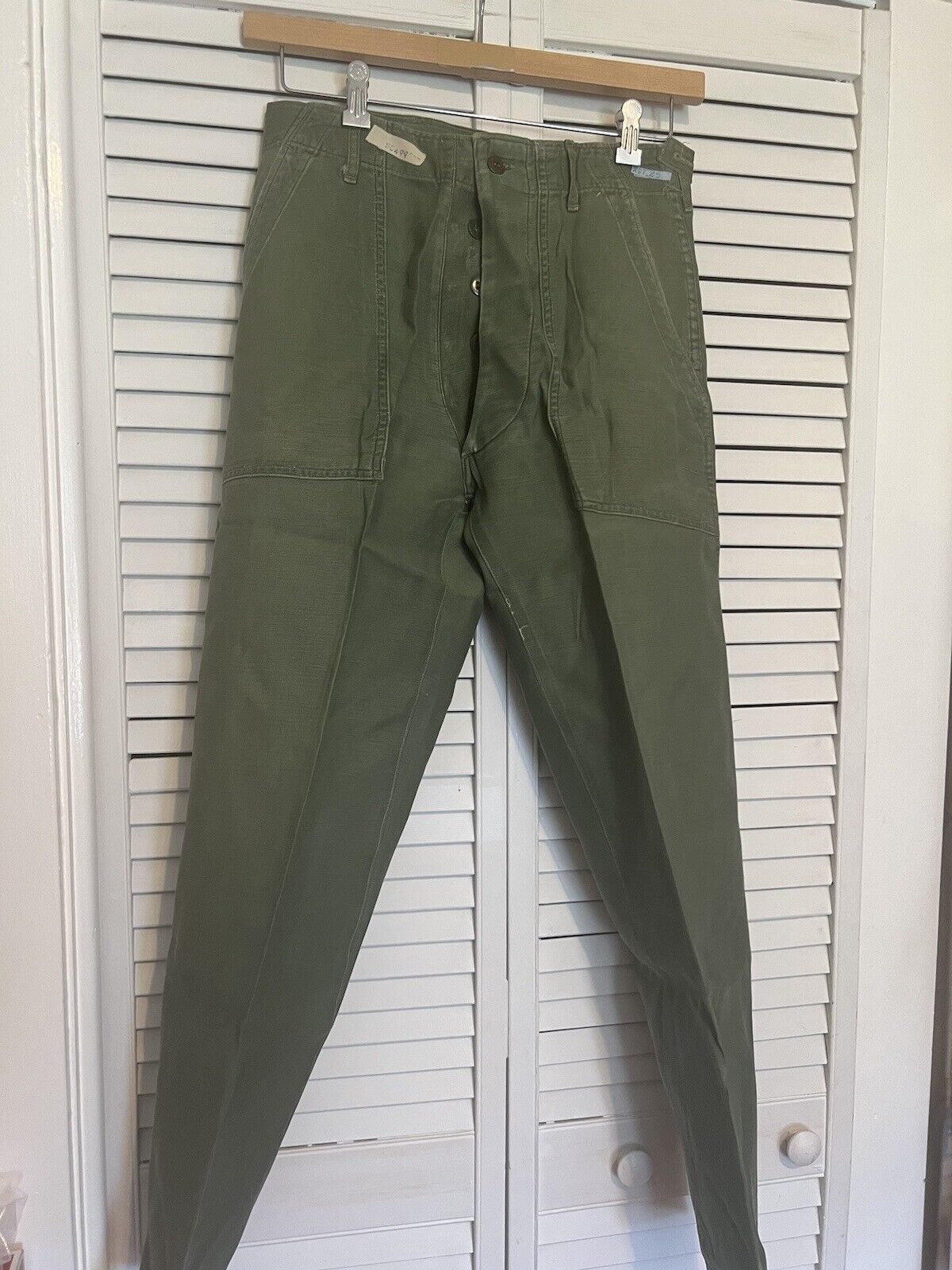 ARMY Vintage Men\'s Size 30x31 Pants 60s Vietnam War Green Color