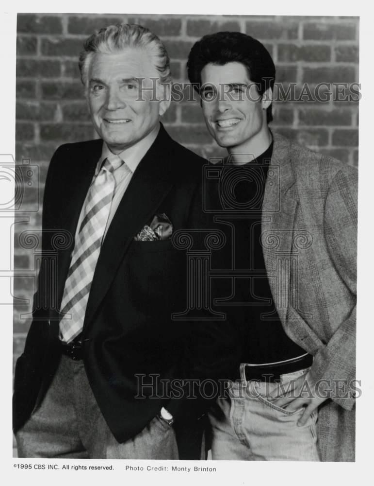 1995 Press Photo Gene Barry and Peter Barton star in \