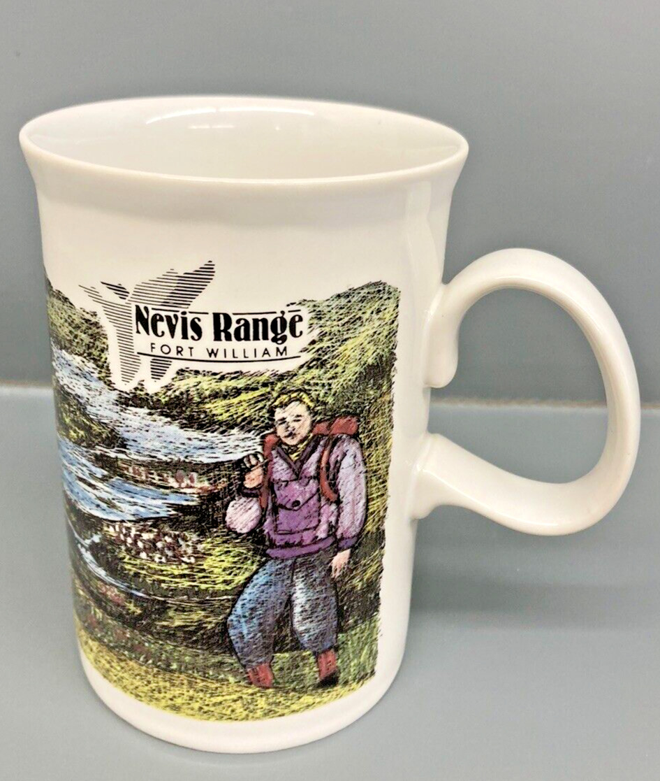 Vintage Nevis Range Fort William Ski Resort Nevisport Rare mug Made In Scotland