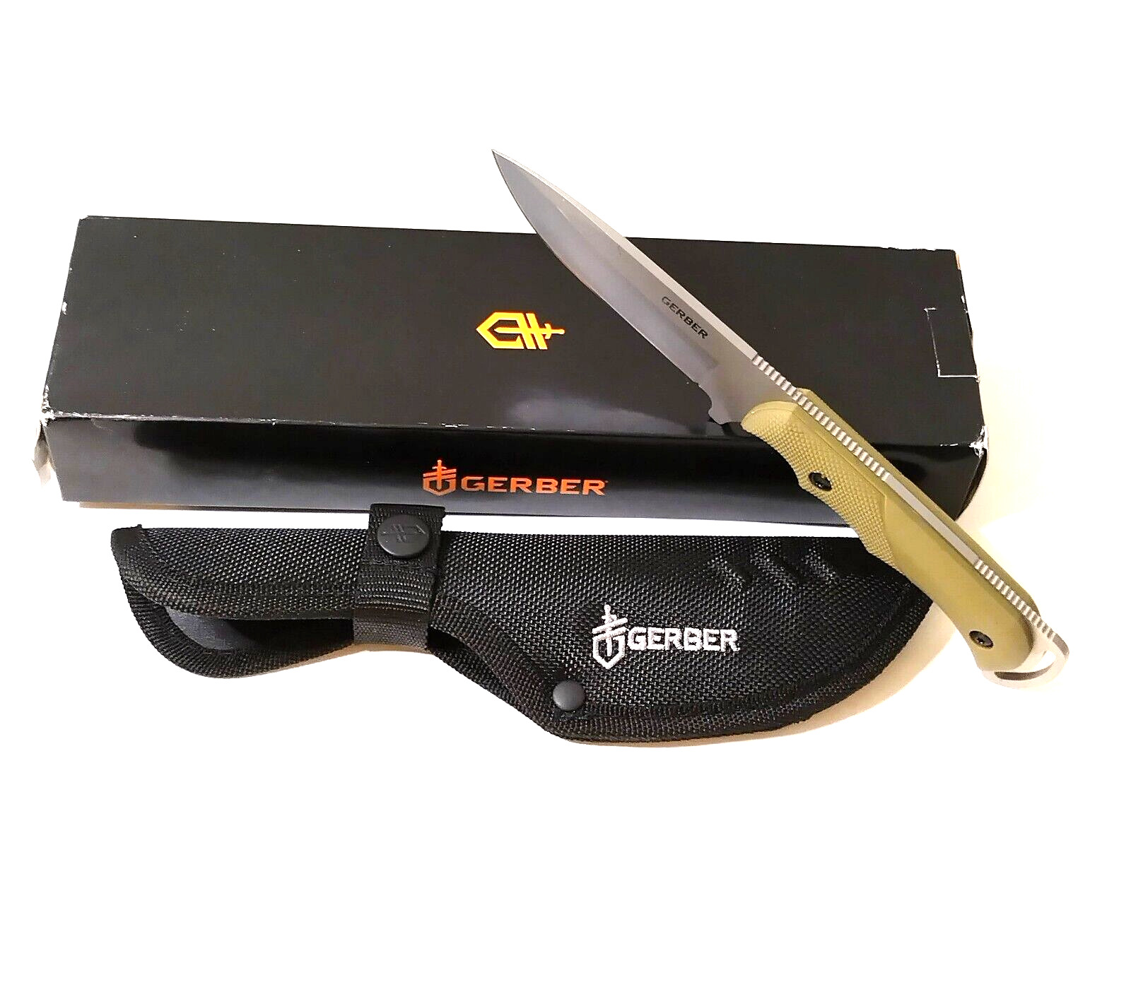 Gerber Freeman Guide Drop Point Fixed Blade Knife PLAIN EDGE W/ NYLON SHEATH