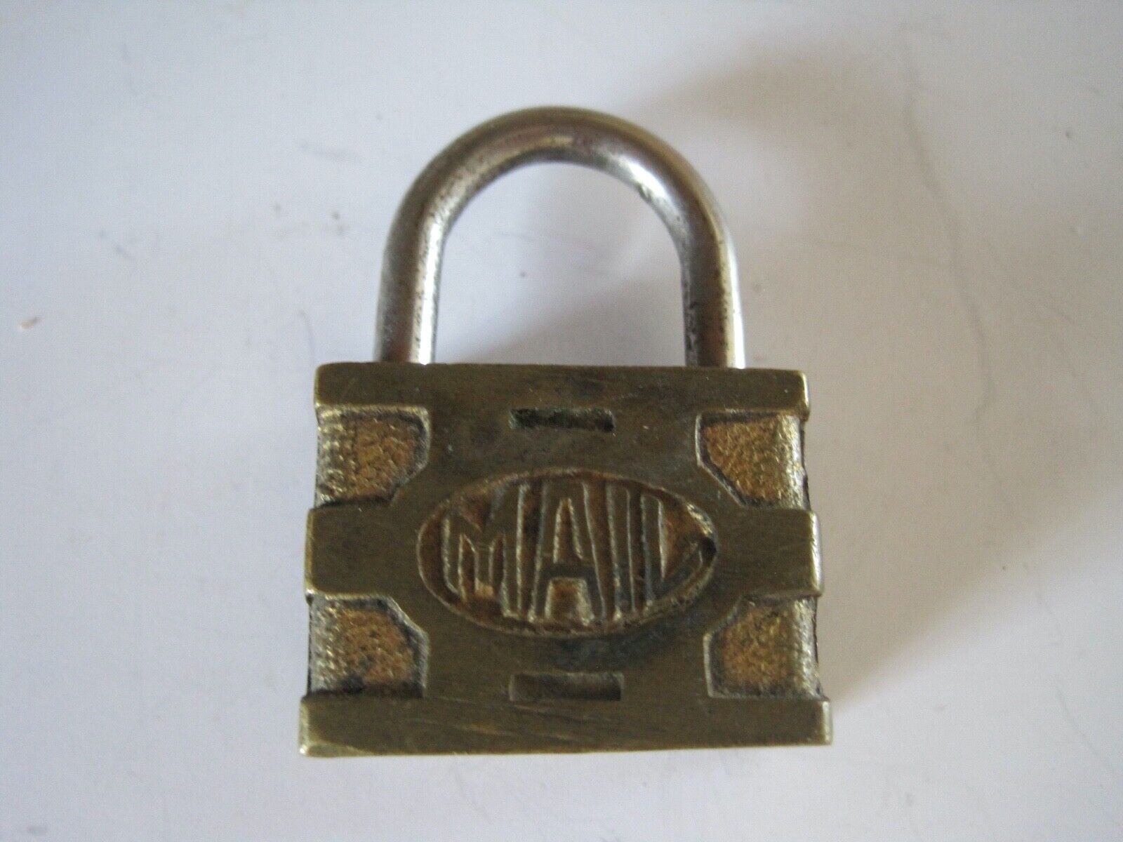 Brass Mail Padlock Solid Vintage No Key