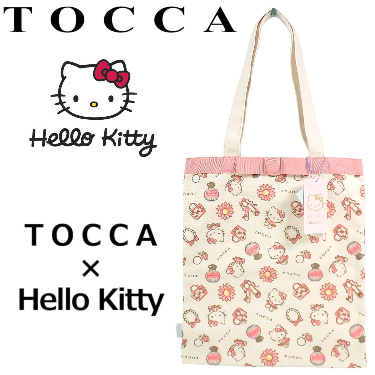 Tocca Hello Kitty Collaboration A4 Tote Bag Width 27cm Height 31cm Onward Kashiy