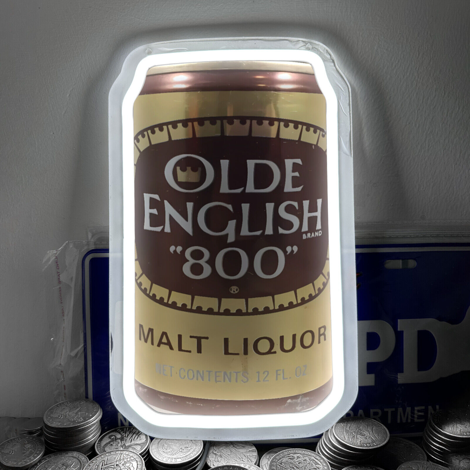 Olde English Retro LED Beer Sign - Bar Decor, Unique Brewery Appeal, 12*7“ R1