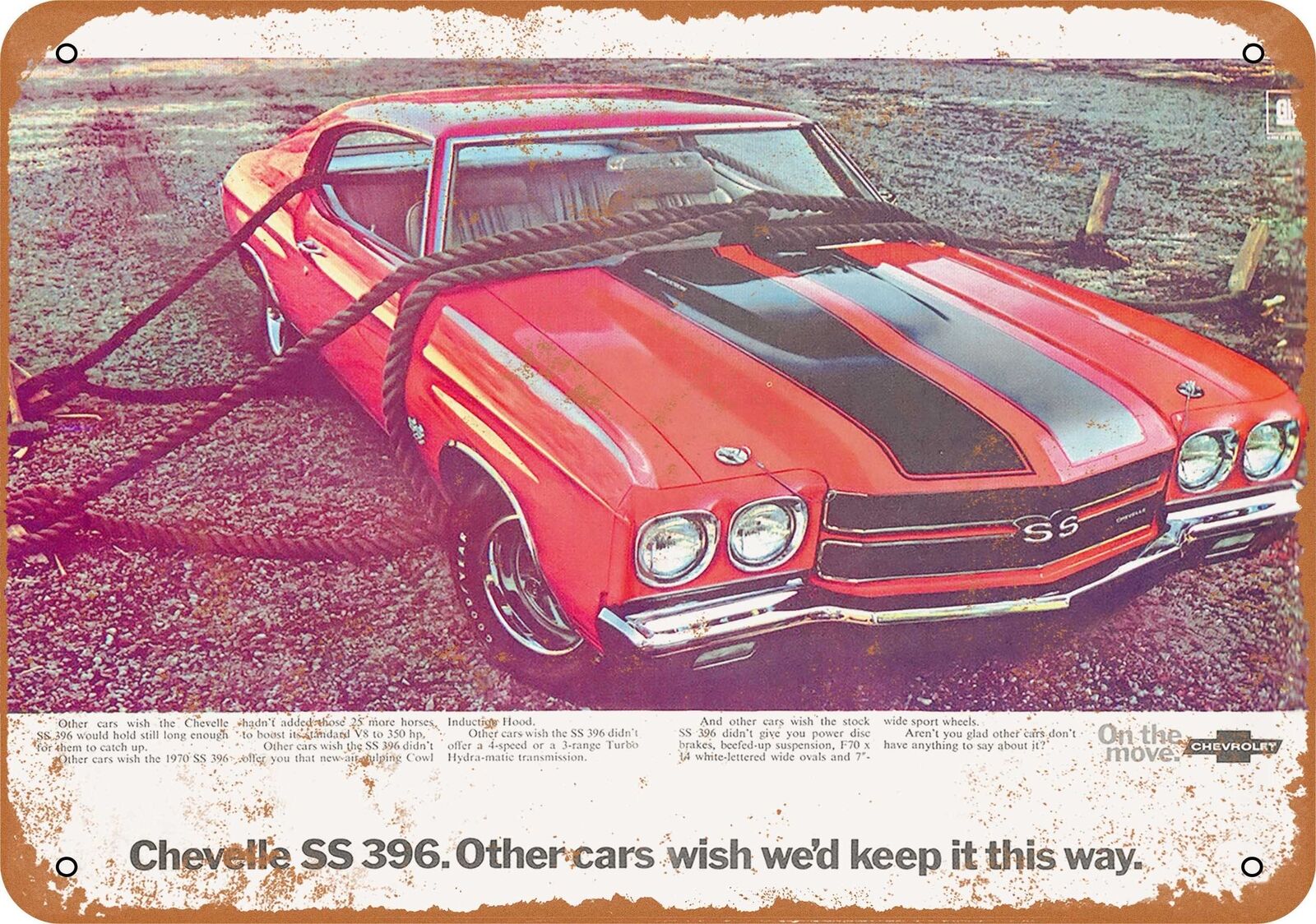 Metal Sign - 1970 Chevrolet Chevelle SS 396 - Vintage Look Reproduction 2