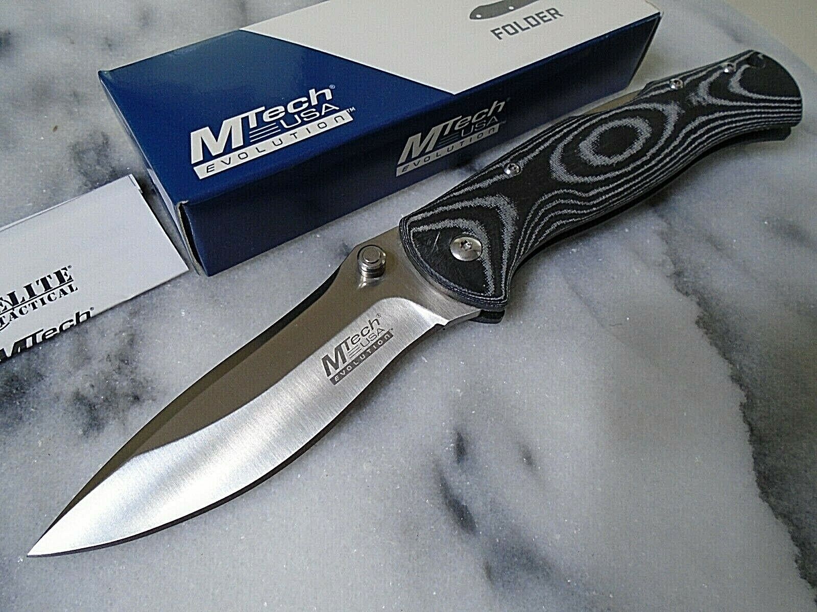 Mtech Evolution Tactical Lockback Pocket Knife 8Cr13MoV Micarta FDR013 7.80