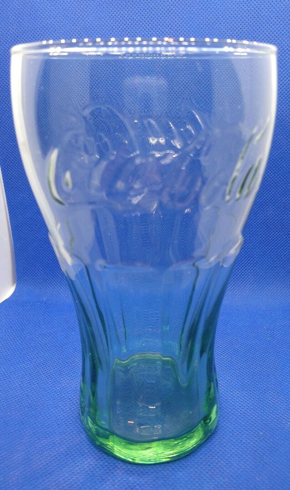 McDonalds Coca Cola Coke Green Rib Contour Soda Drink Glass Cup Mug (C6)