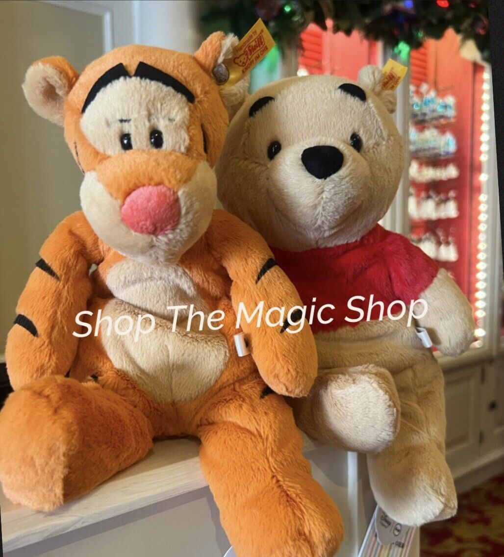 Disney World Park Exclusive Winnie The Pooh & Tigger Steiff Handmade Plush Set