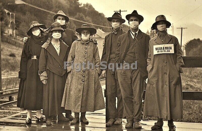 Picture Photo 1918 Flu Pandemic Family California Mill Valley  4622