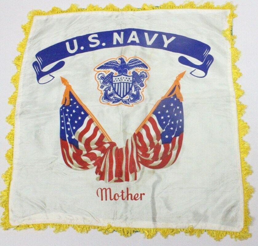 Home Front:  Pillow Cover - U.S. Navy - Flags & Mother