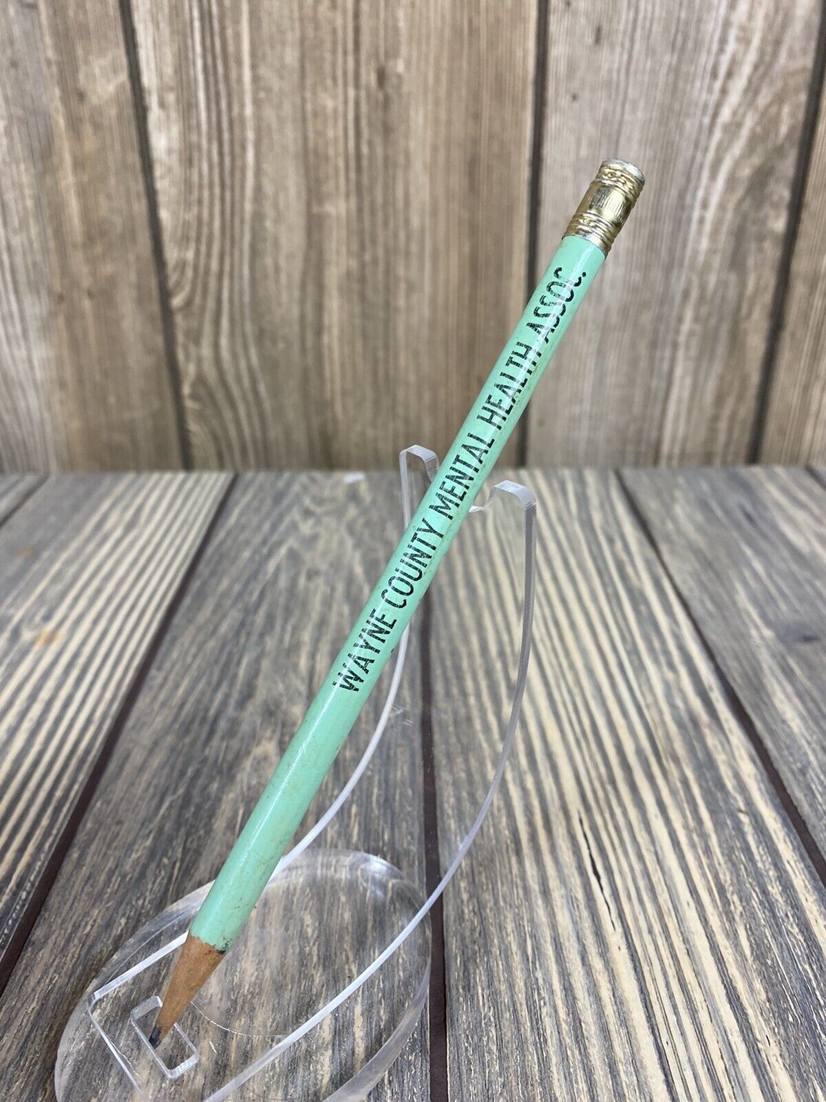 Vintage Wayne County Mental Health Assoc Mint Sharpened Pencil