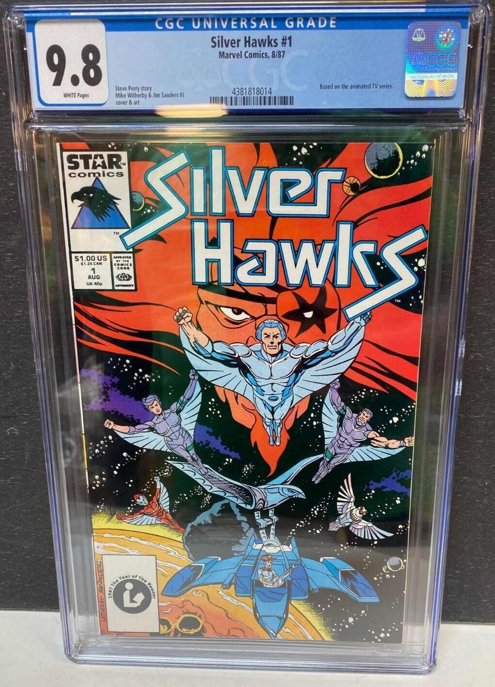 Silver Hawks #1 CGC 9.8 First Appearance 1st Print Marvel Comic Book 1987 NM